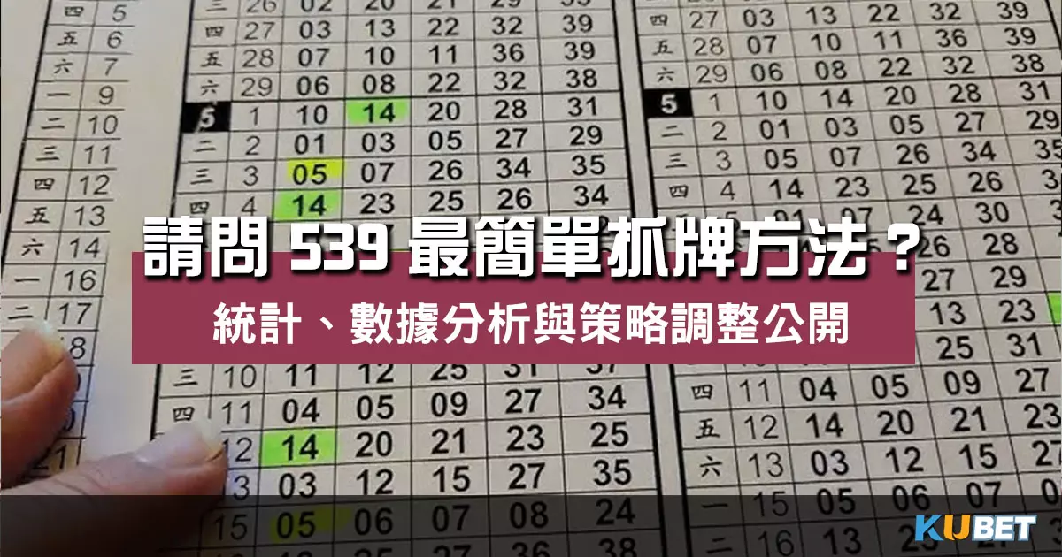 請問539最簡單抓牌方法 ?投注策略與機率分析大公開!