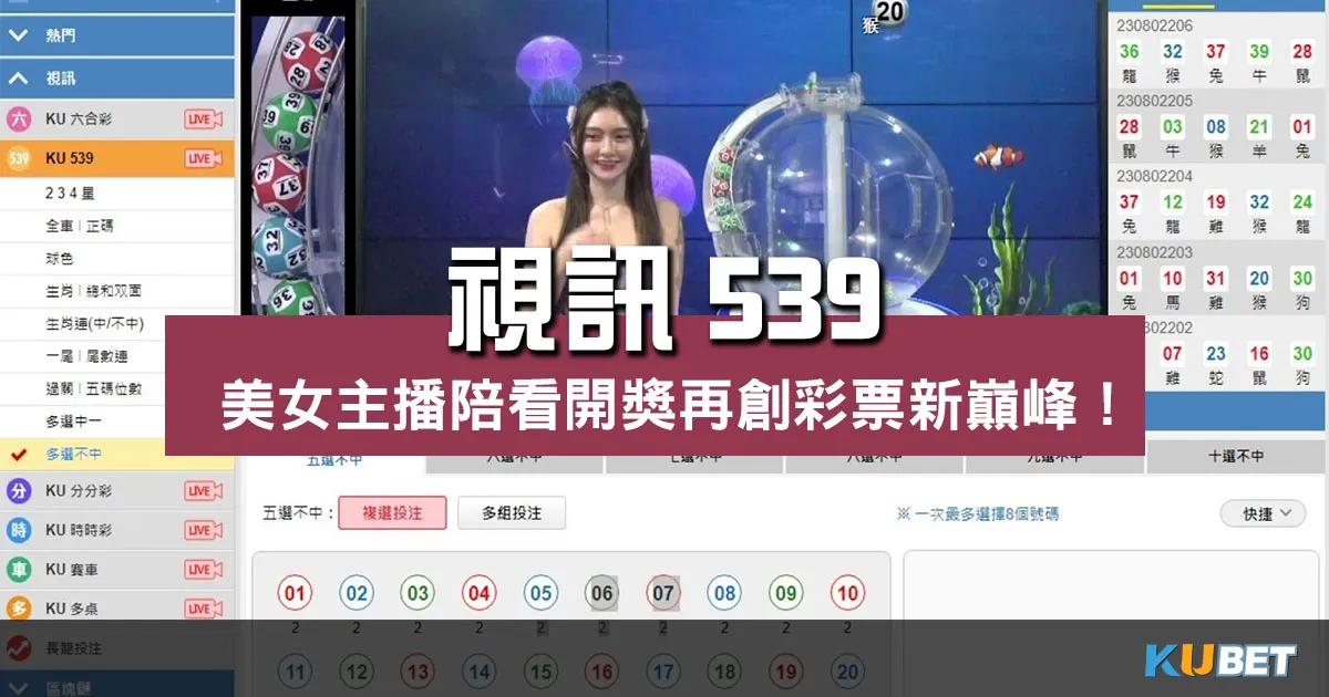 視訊539美女主播陪你看開獎！樂趣再創線上彩票新巔峰！