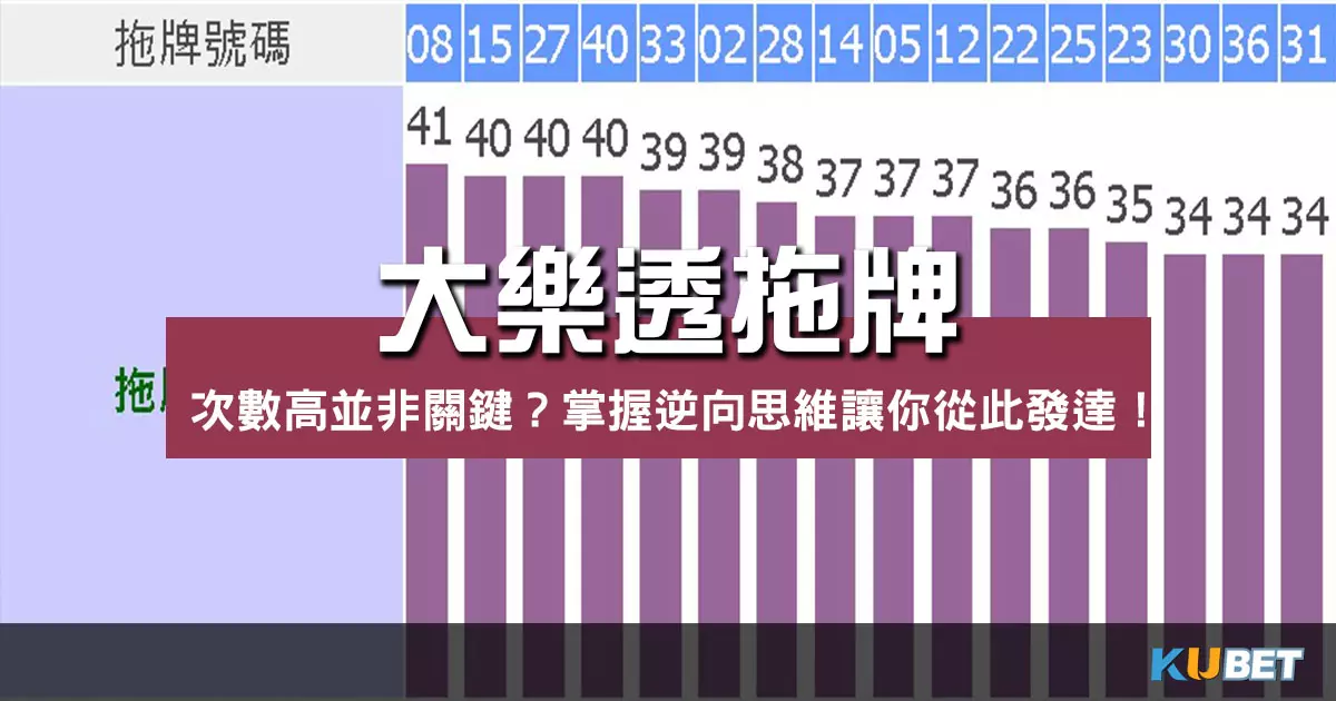 大樂透拖牌次數高並非關鍵？掌握逆向思維讓你從此發達！